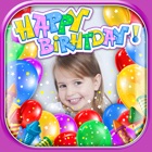Happy Birthday Photo Frames & Stickers with Stamps