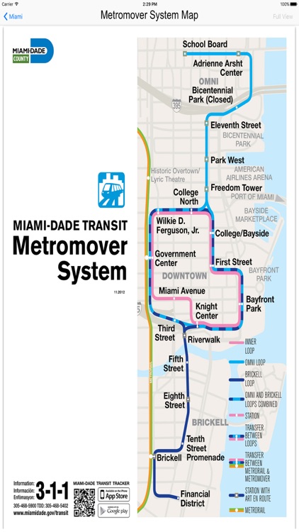 Miami Metro Rail Maps