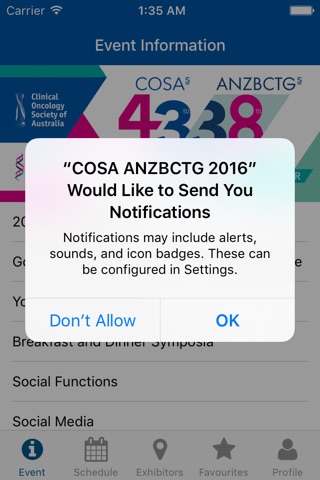 COSA ANZBCTG 2016 screenshot 2