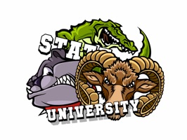 Show your school spirit with a variety of mascots and other team pride stickers