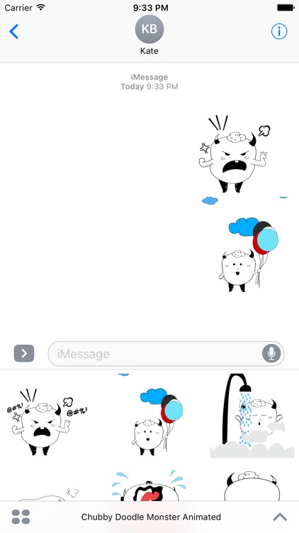 Chubby Doodle Monster Animated