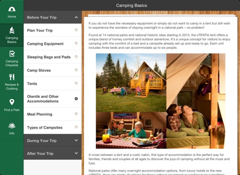 Parks Canada Learn to Camp HD screenshot 2