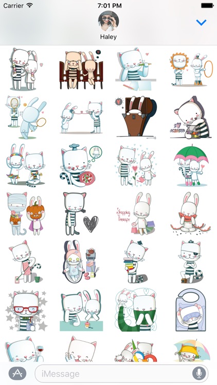 Megapack Cat & Hare – Couples Stickers