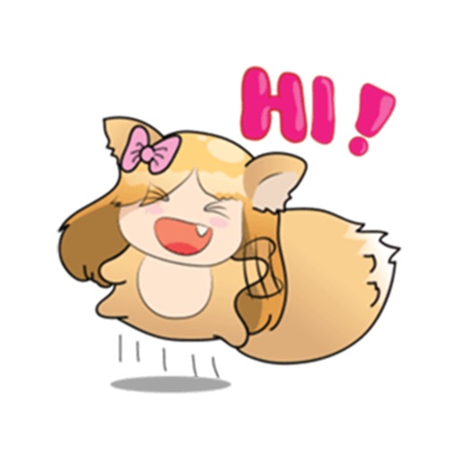 Fox Girl Sticker For iMessages iOS App