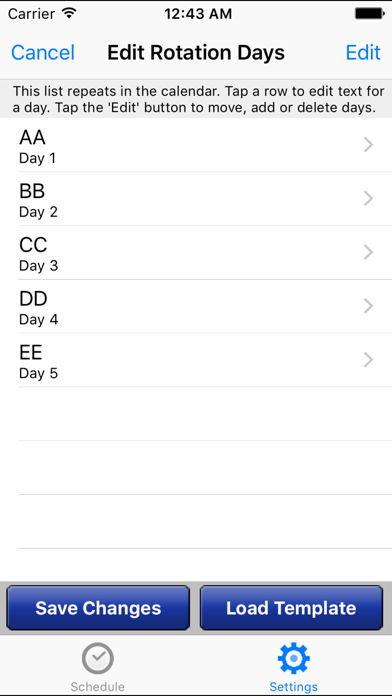 CopApp ! Calendar Schedule Repeating Shift App Screenshot on iOS