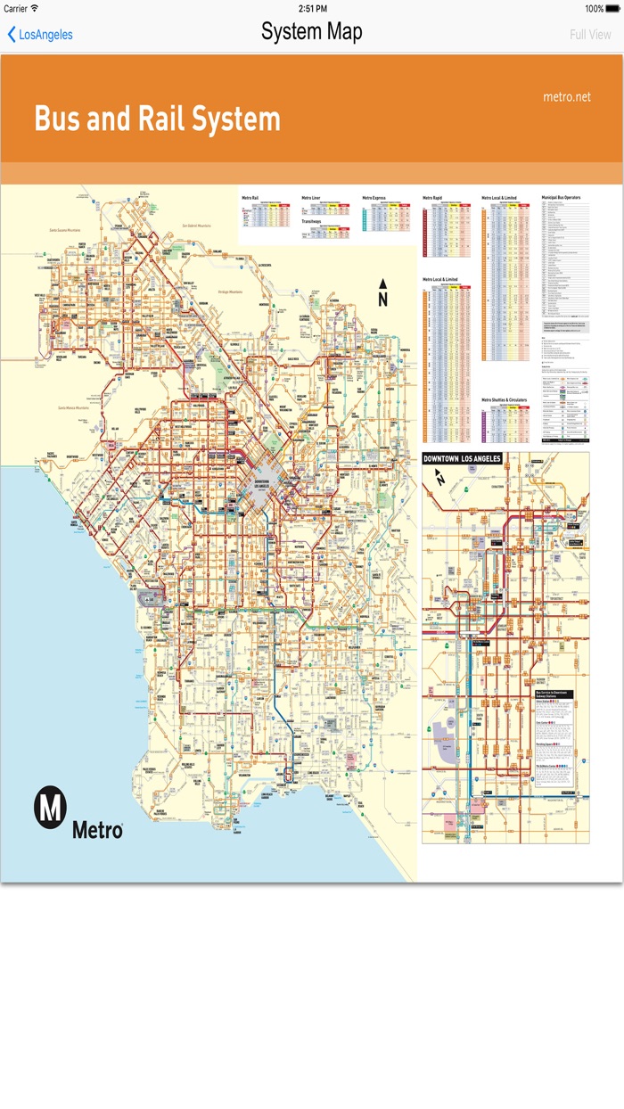 Los Angeles - Bus Rail Metro and Street View Maps