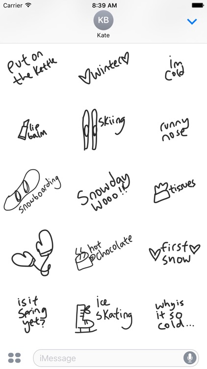 Winter snow sticker pack -  stickers for iMessage