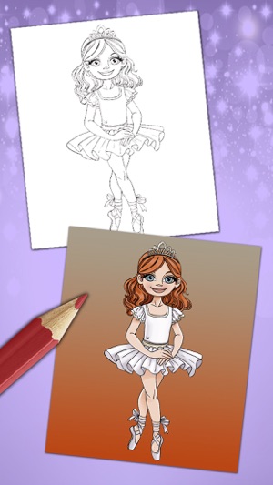 Magical ballerina coloring book pages game Pro(圖5)-速報App
