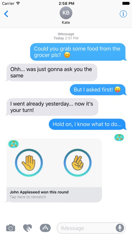 Rock-Paper-Scissors for iMessage