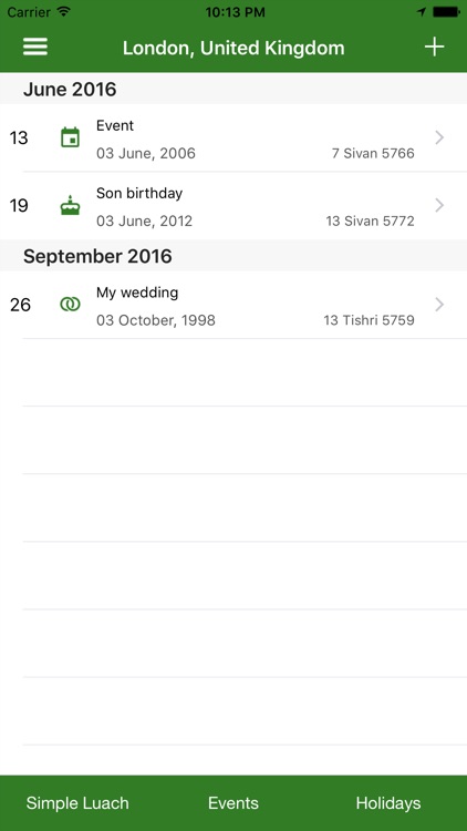 Jewish calendar Simple Luach screenshot-3