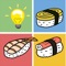 Find the pair sushi-free matching games for kids