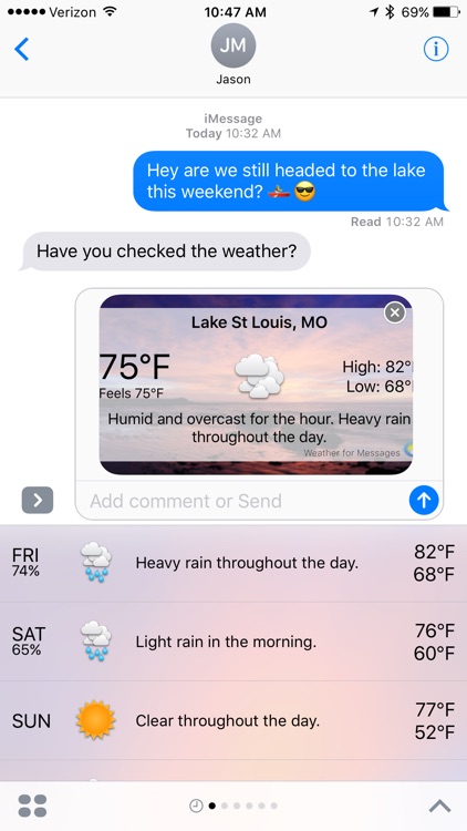 Weather for Messages