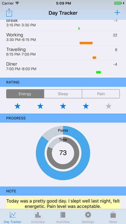 Daily Energy Tracker