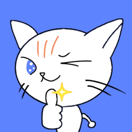 White Cat Sticker Pack for iMessage icon