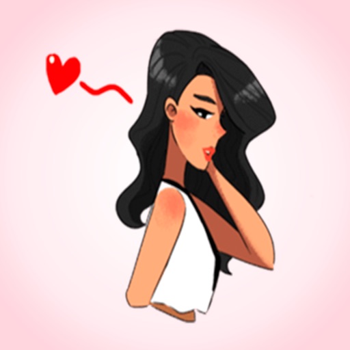 Beautiful Cool Girl - Stickers for iMessage icon