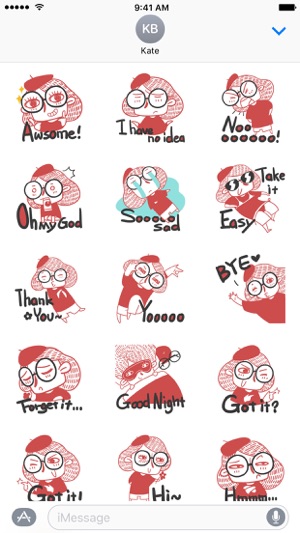 Miss Glasses − NHH Stickers(圖3)-速報App