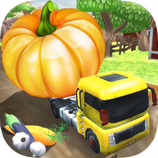 Big Vegetables Off-Road Farm Transporter Truck Icon
