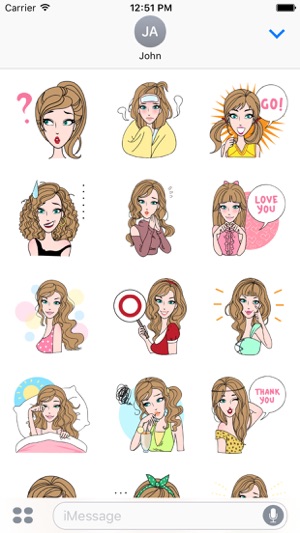 Sharon Vol.1 Stickers for iMessage by AMSTICKERS(圖4)-速報App