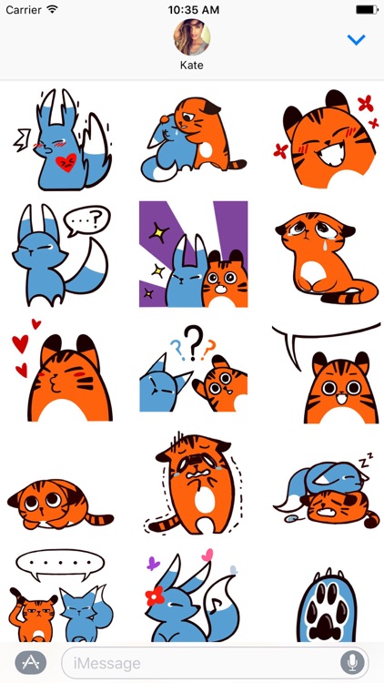 Kittie And Foxie - Cat And Fox Stickers