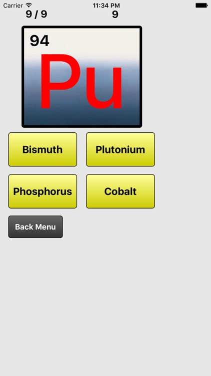 Periodic table of the chemical elements - quiz