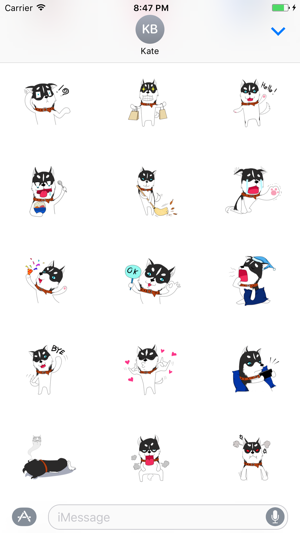 Pleasant Husky Dog Sticker(圖2)-速報App