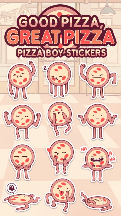 Pizza Boy Stickers by Good Pizza Great Pizza