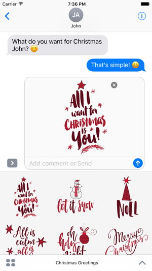 Christmas Greetings for iMessage Stickers(圖2)-速報App