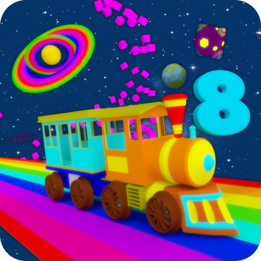 Numbers Train Space: Preschool Game For Children