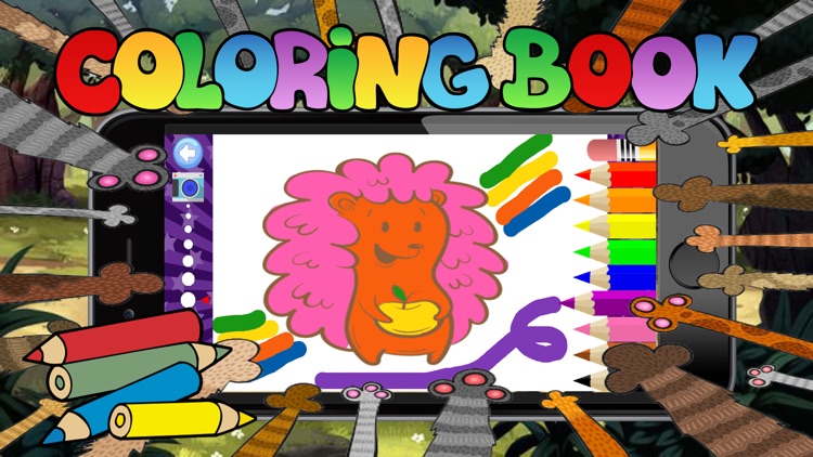 cute animal coloring for kid-learn skill easy toddler game free