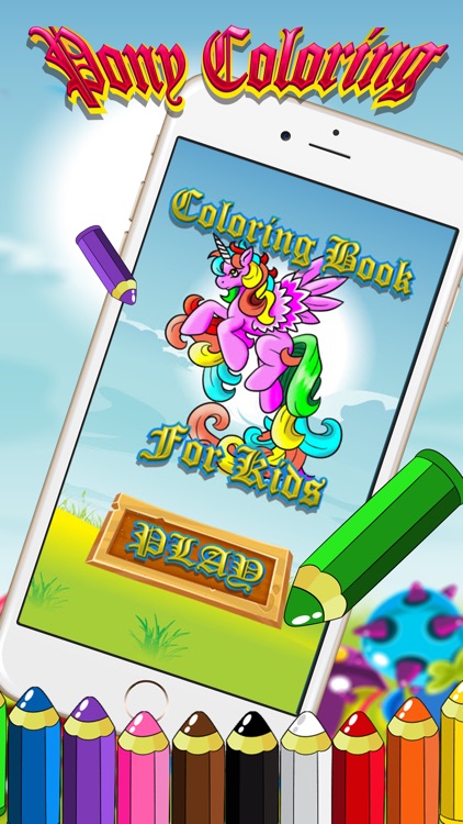 Coloring Books Games - Pony For Preschool Toddler