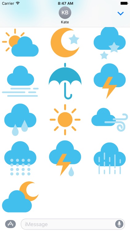 Text Weather Stickers for iMessage