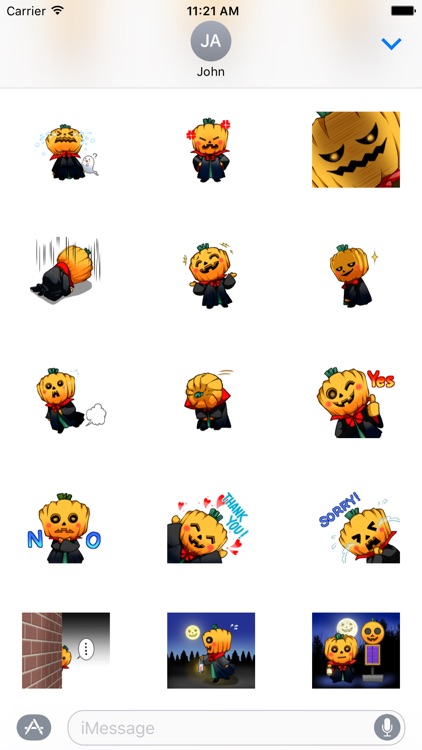 Pumpkin Man Halloween Sticker