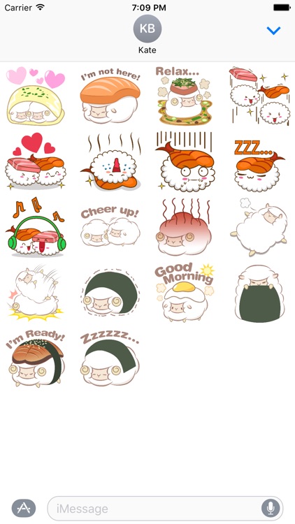 Foodie Sushi Pun Stickers and Emojis Stickers