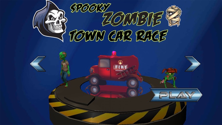 Spooky Zombie Town Car Race Pro screenshot-3
