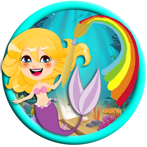 Baby Mermaid Coloring Pages Game Icon