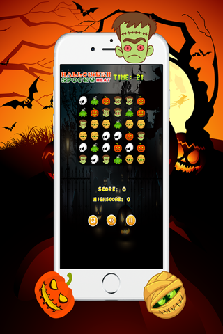 Halloween Spooky Heat - Kids Funny Match 3 Games screenshot 3