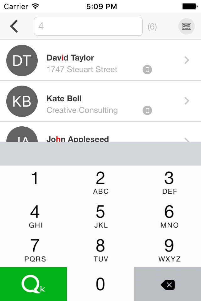 Qk Contact screenshot 2