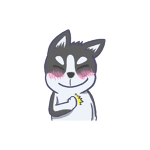 Lovely Husky Dog Sticker Icon