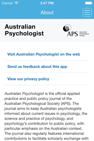 Australian Psychologist screenshot 2