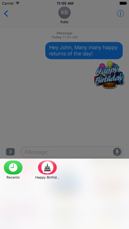 Birthday Animated Stickers for iMessage