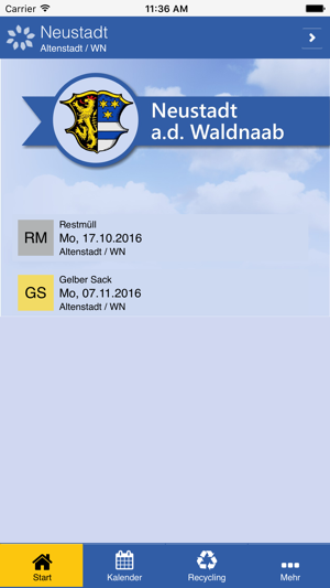 Neustadt Waldnaab Abfall-App(圖1)-速報App