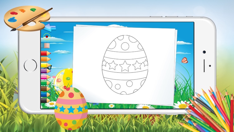 Easter Egg Coloring Pages For Kids Paint Training