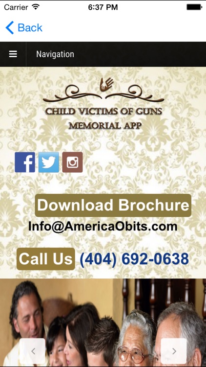 Child Victims of Guns Memorial App