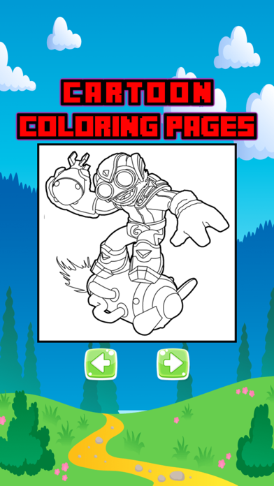 Cartoon Characters Coloring Page for Toddler & Kid screenshot 2