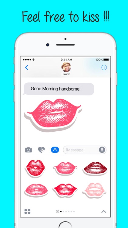 Moustaches & Kisses stickers! love your pictures screenshot-3