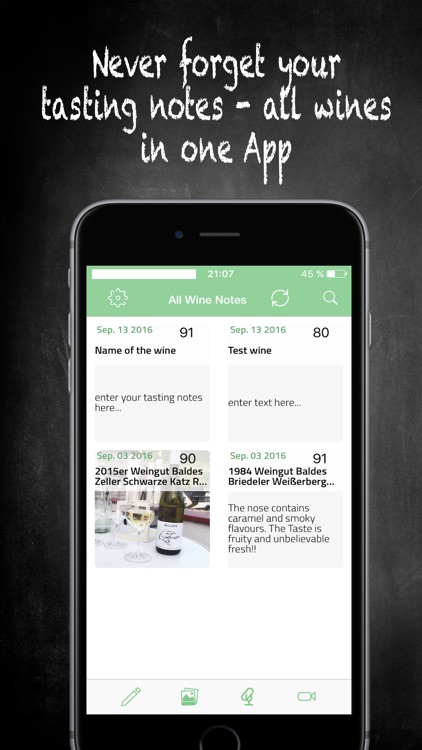 Wine Notes - Create professional tasting notes