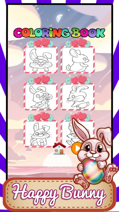Easter Bunny Coloring Pages Easter Egg Memory Game screenshot 3