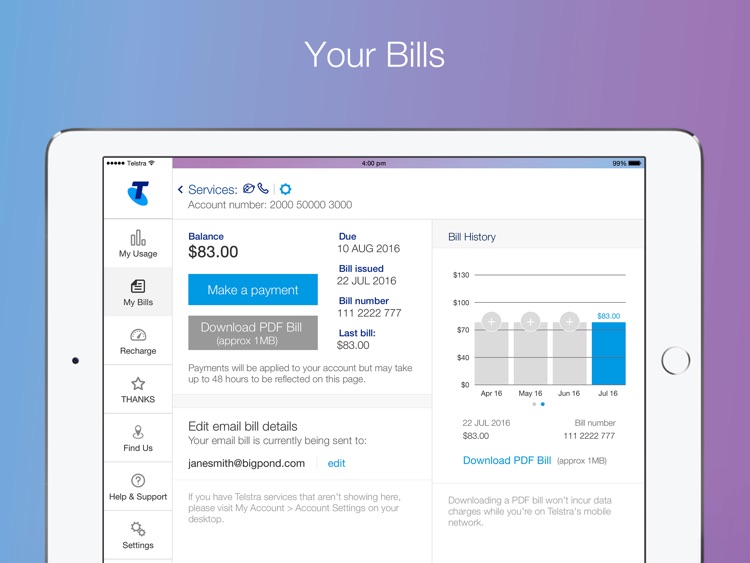Telstra 24x7 for iPad