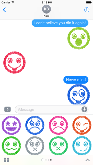 Nice emoticon stickers set