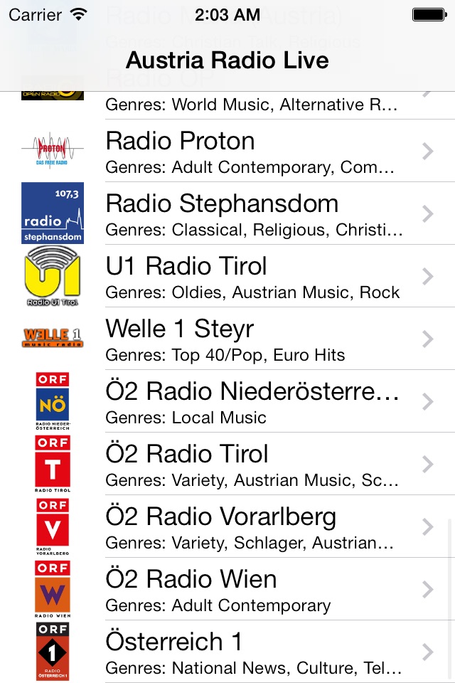 Austria Radio Live Player (Radio Österreich) screenshot 2